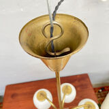 Danish Modernist 6 Arm Chandelier by LYFA