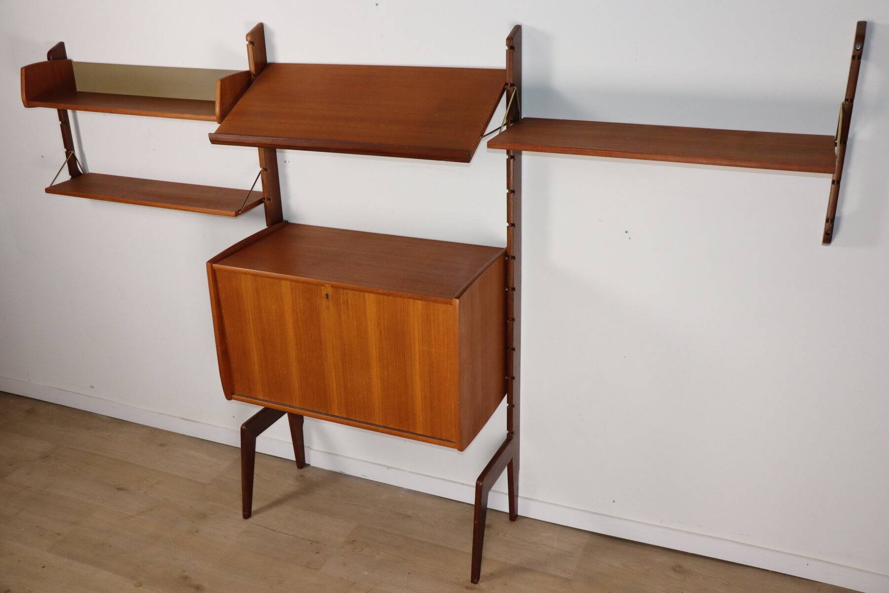 Modular Scandinavian wall library – Blindheim Møbelfabrik – 1960