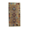 Tapis de laine beige fait à la main traditionnel géométrique tribal persan zone tapis- 102x210cm
