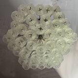 Venetian chandelier in colorless Murano glass, circa 1970