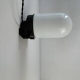 Ancienne applique vintage « bloc » en opaline
