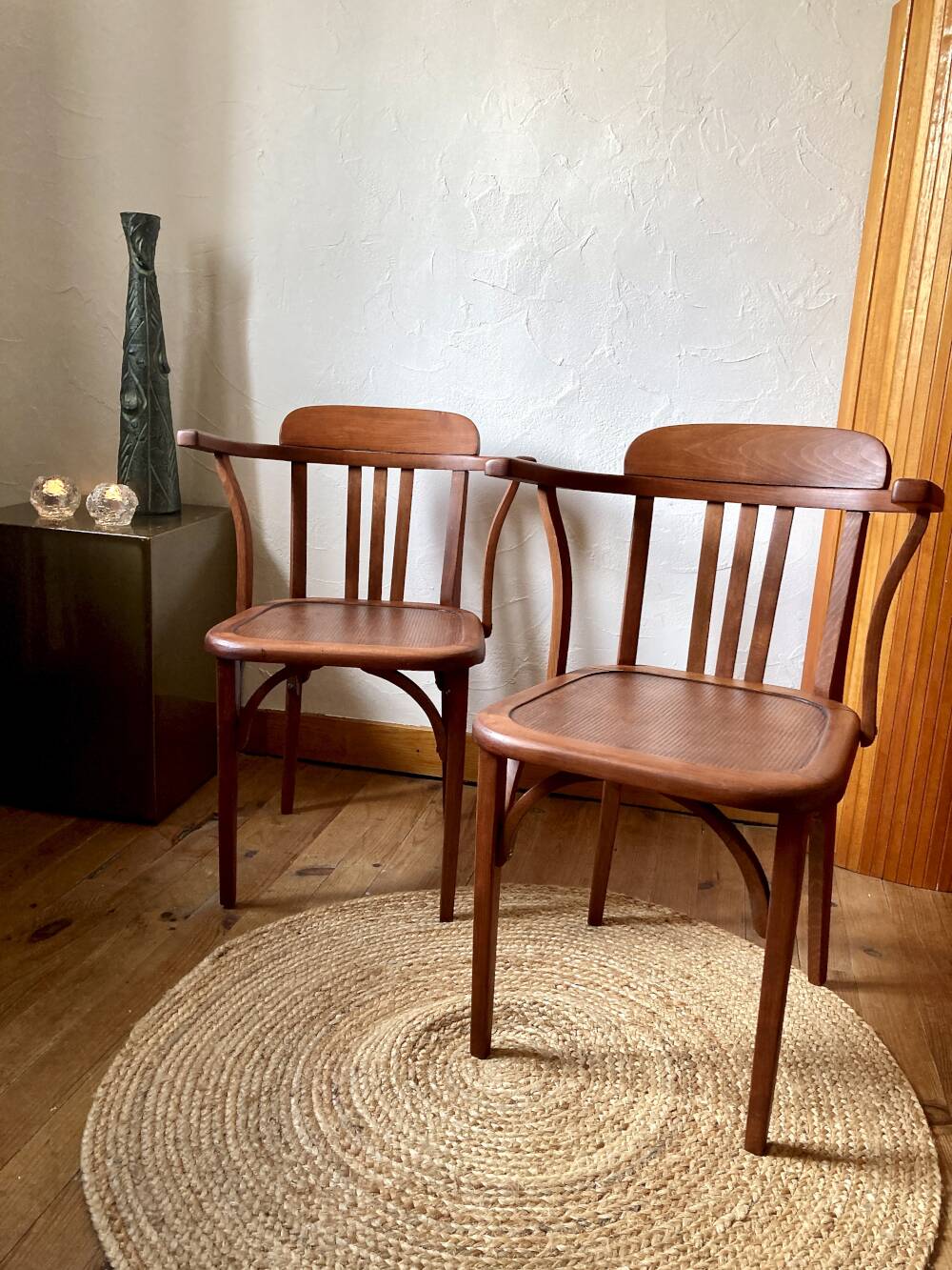 Vintage Stella chair pair – wood, 1950s