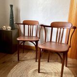 Vintage Stella chair pair – wood, 1950s
