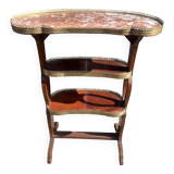 Coffee table, kidney-shaped, side table, marble top