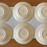 6 old Longchamp earthenware soup plates