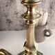 Charming Pair of Victorian Brass Candlesticks with Octagonal Bases - Matching Antique Candle Holders