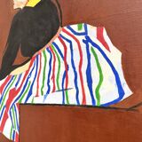 Large Swedish Tableau Signed Lars Norman (1962) – Oil on Panel