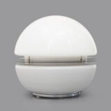 White glass table lamp by Enrico Tronconi for Tronconi, 1970s.