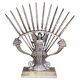 Rare Antique Art Nouveau Knife Set, Silver Plated 12 Fruit Knifes & Decor Stand