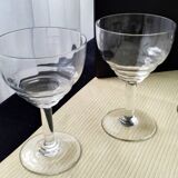6 old wine glasses