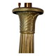 Ancien flambeau bronze laiton monté en lampe avec abat-jour, 44 cm C676