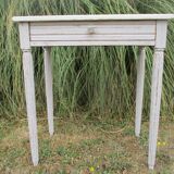 Side table 1900s restyled patinated gray