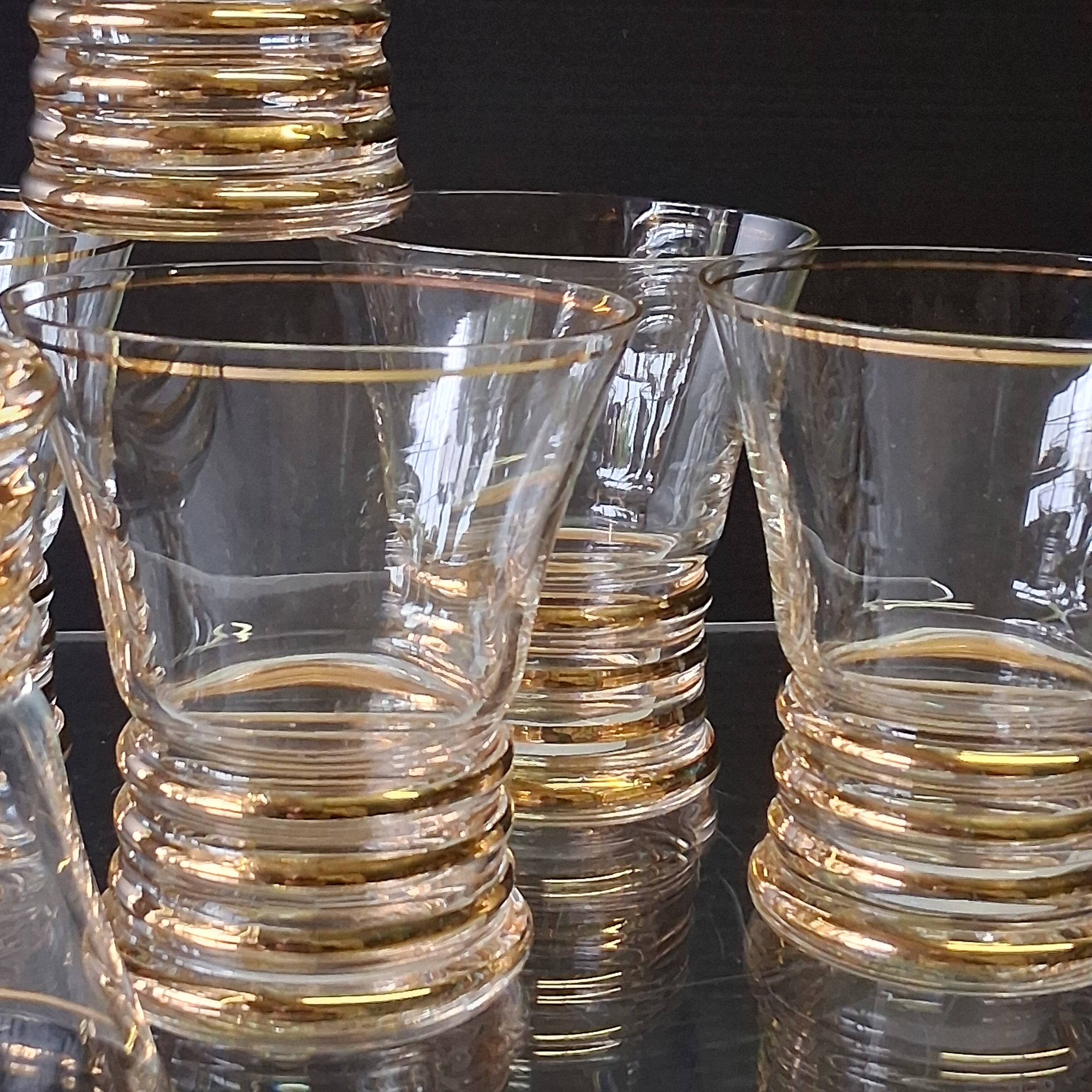 6 antique water glasses in good condition