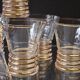6 antique water glasses in good condition