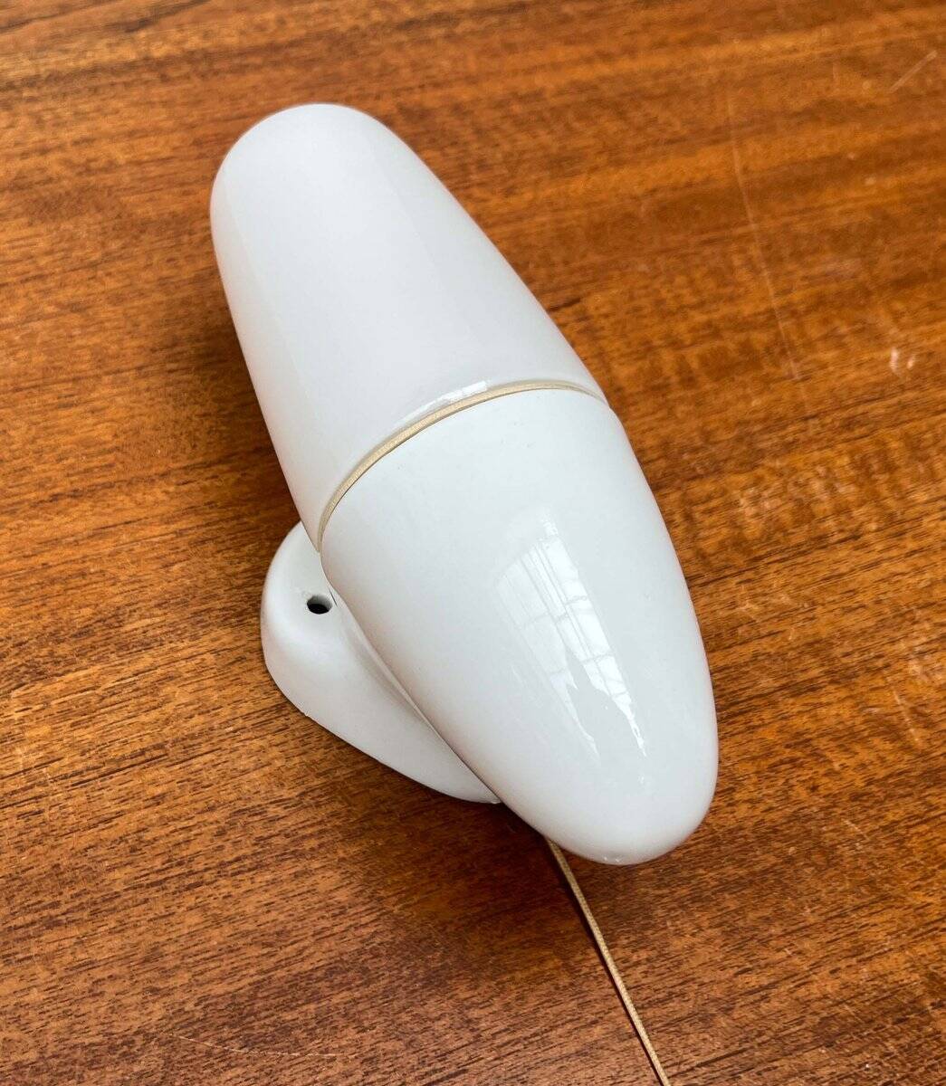 Mid-Century Modern German Ceramic 6065 Sconce by Wilhelm Wagenfeld for Lindner, 1950s