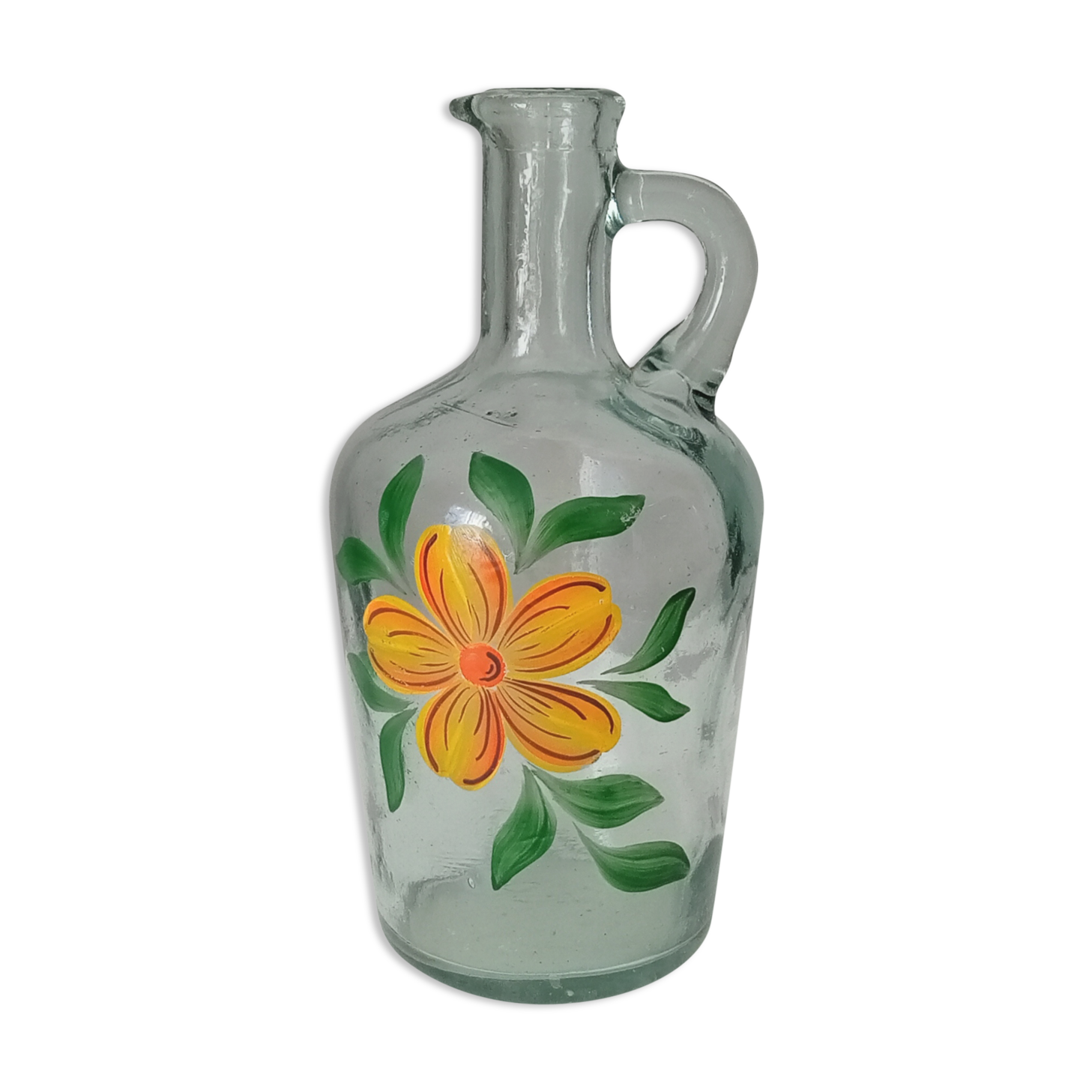 Vintage pitcher made of blown glass