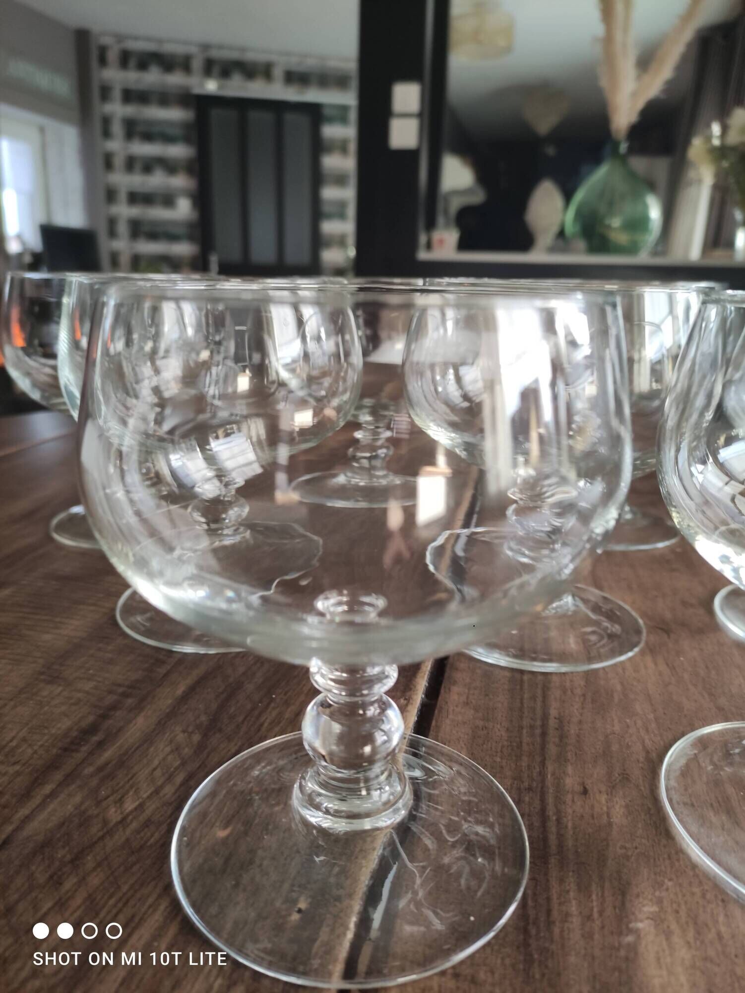 Set of 9 dessert cups, ice cream or crystalline fruit salad