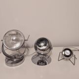Set of 3 metal lamps to install "headlight type"