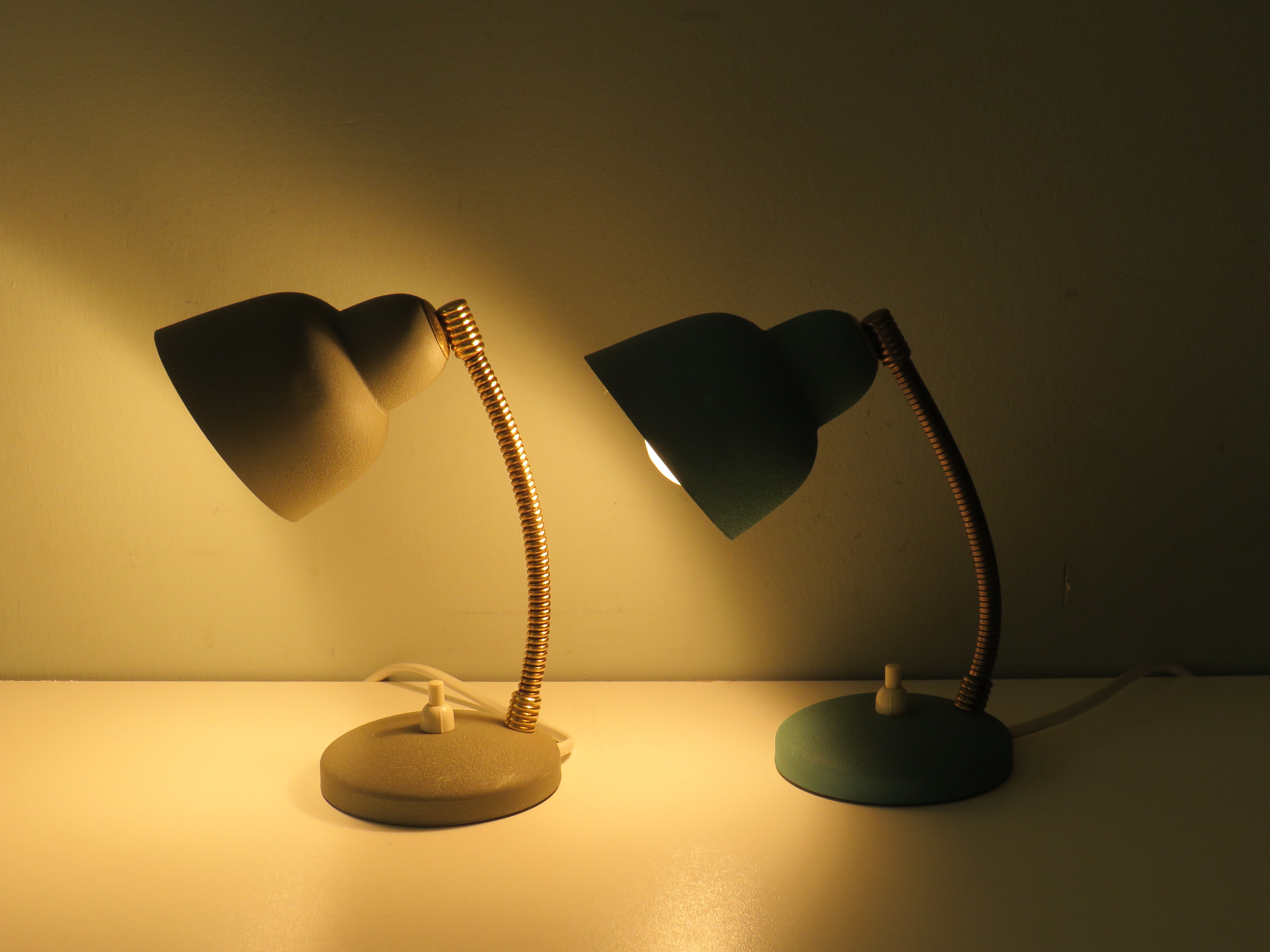 Lampes de chevet par Aluminor France 1950
