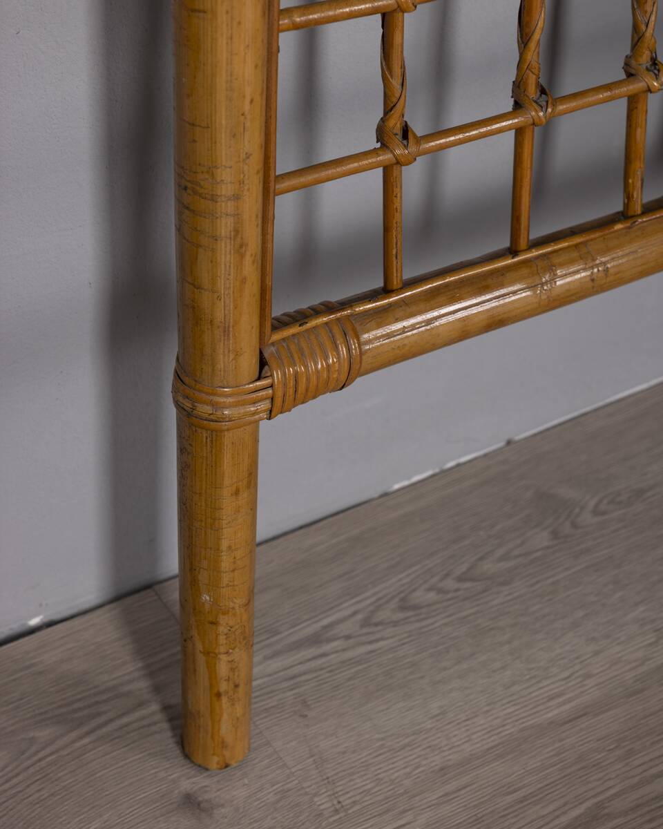 Vintage 1960s bamboo wall coat rack, Italian design