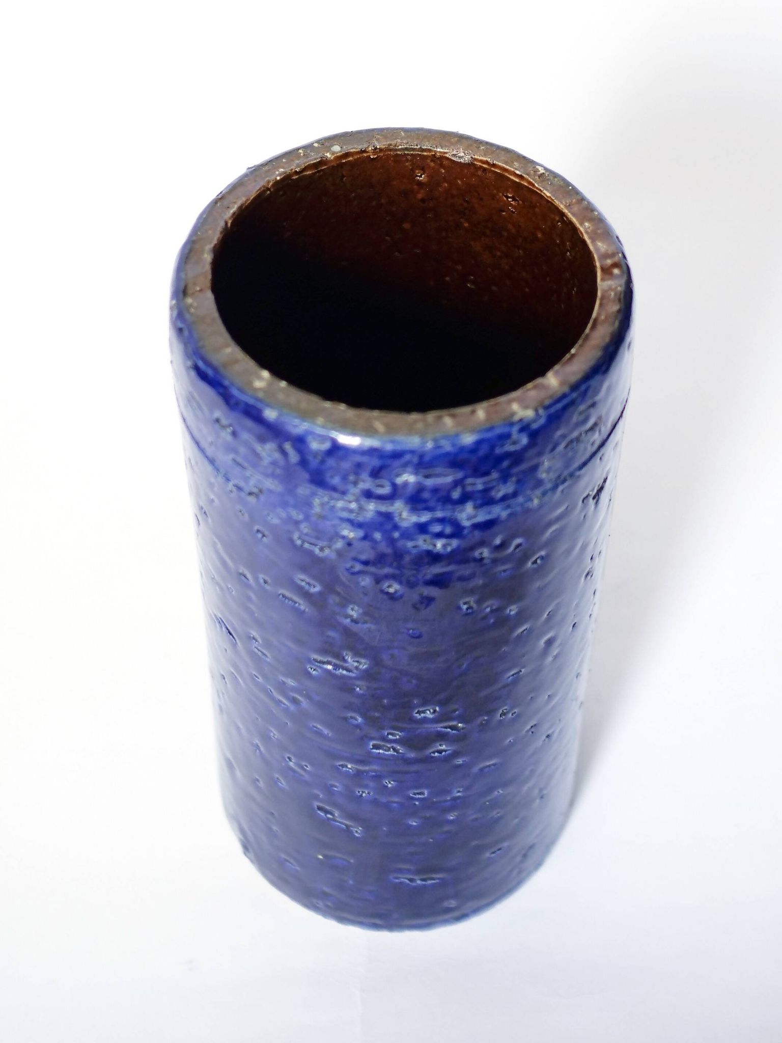 vase rouleau bleu Italie 1960