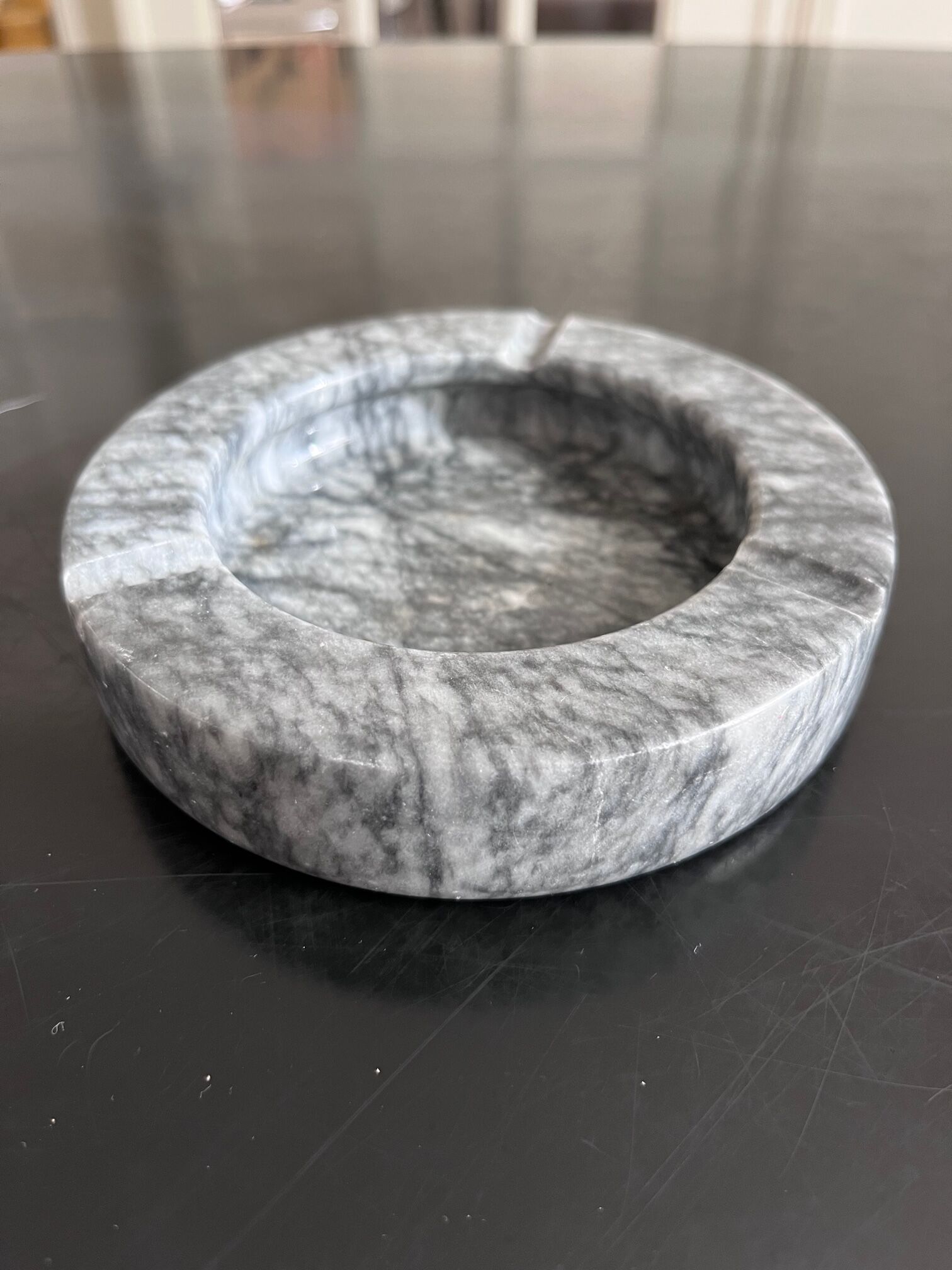 Gray marble ashtray