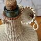 Vintage Scoubidou bottle 41 cm