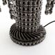 Unique metal chain table lamp, Sweden, 2000s