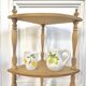 Raw wood corner shelf