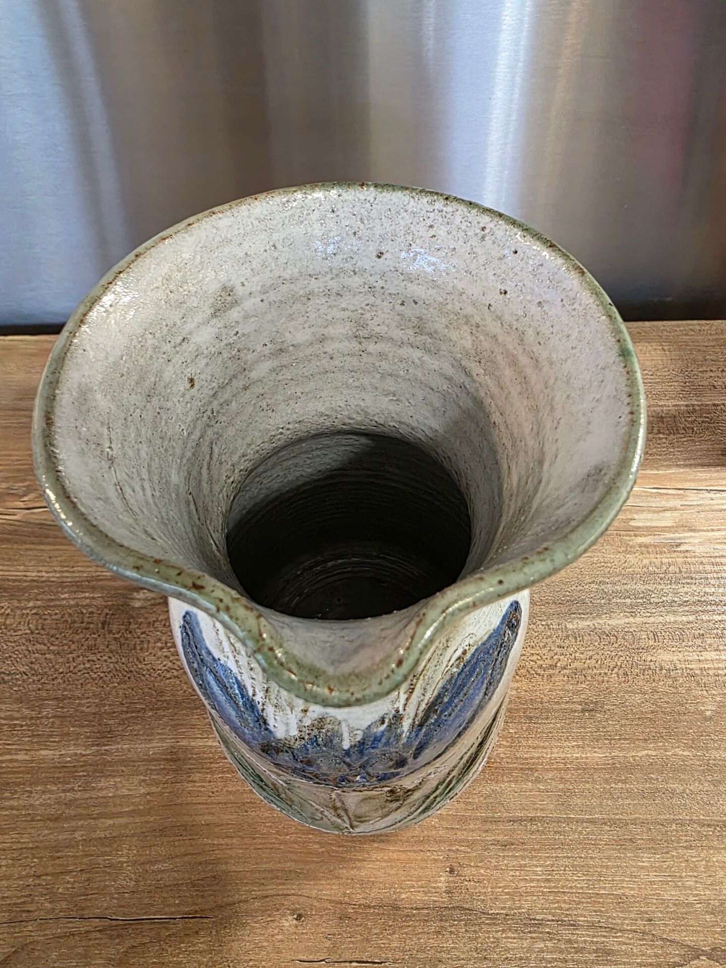 Large pitcher in chamotte clay Thiry Vallauris