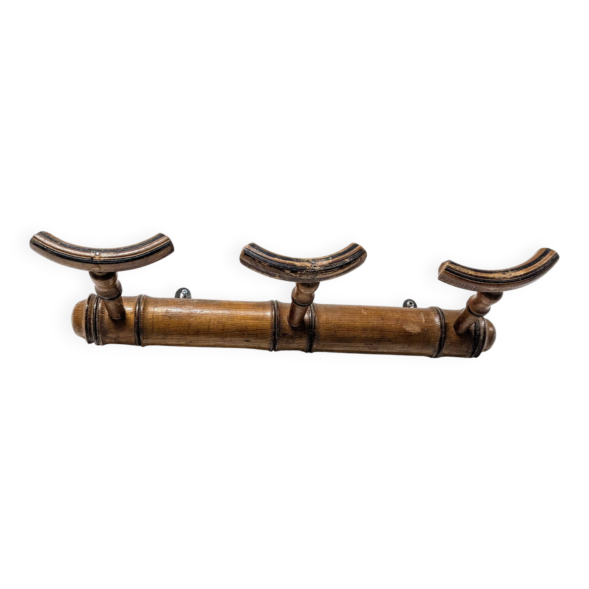 Art Deco Coat Rack in Turned Wood