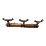 Porte-manteau Art Déco en bois tourné