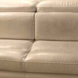 White leather sofa
