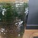Vase de sol West Germany 7901-45 vert à motifs fleurs peints