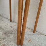 Set of 3 vintage cane nesting coffee tables