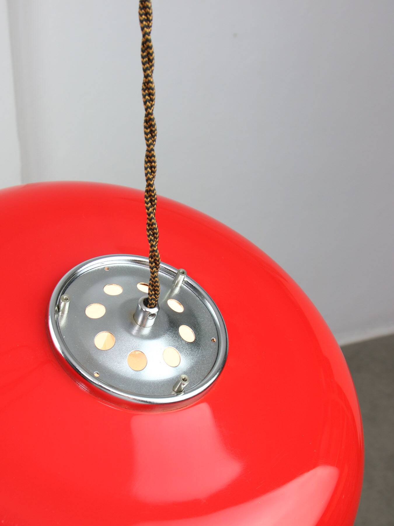 Space-age Red Medusa Pendant Lamp by Luigi Massoni for Guzzini, 1970s