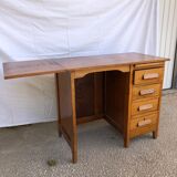 Children's desk 50s in oak and beech