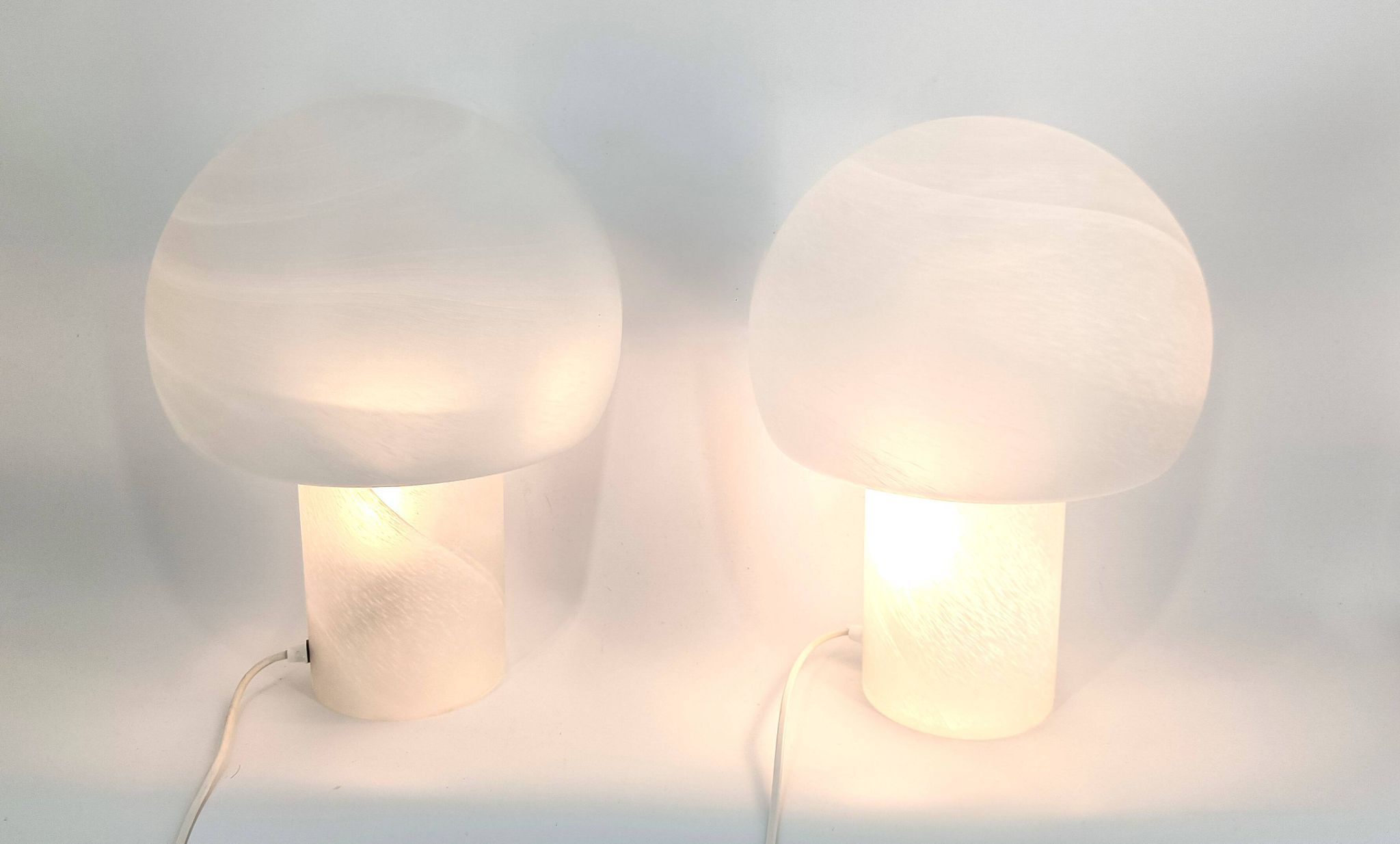 Paire de lampes de table champignons par Peil & Putzler, années 1970