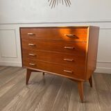 Vintage chest of drawers with compass feet