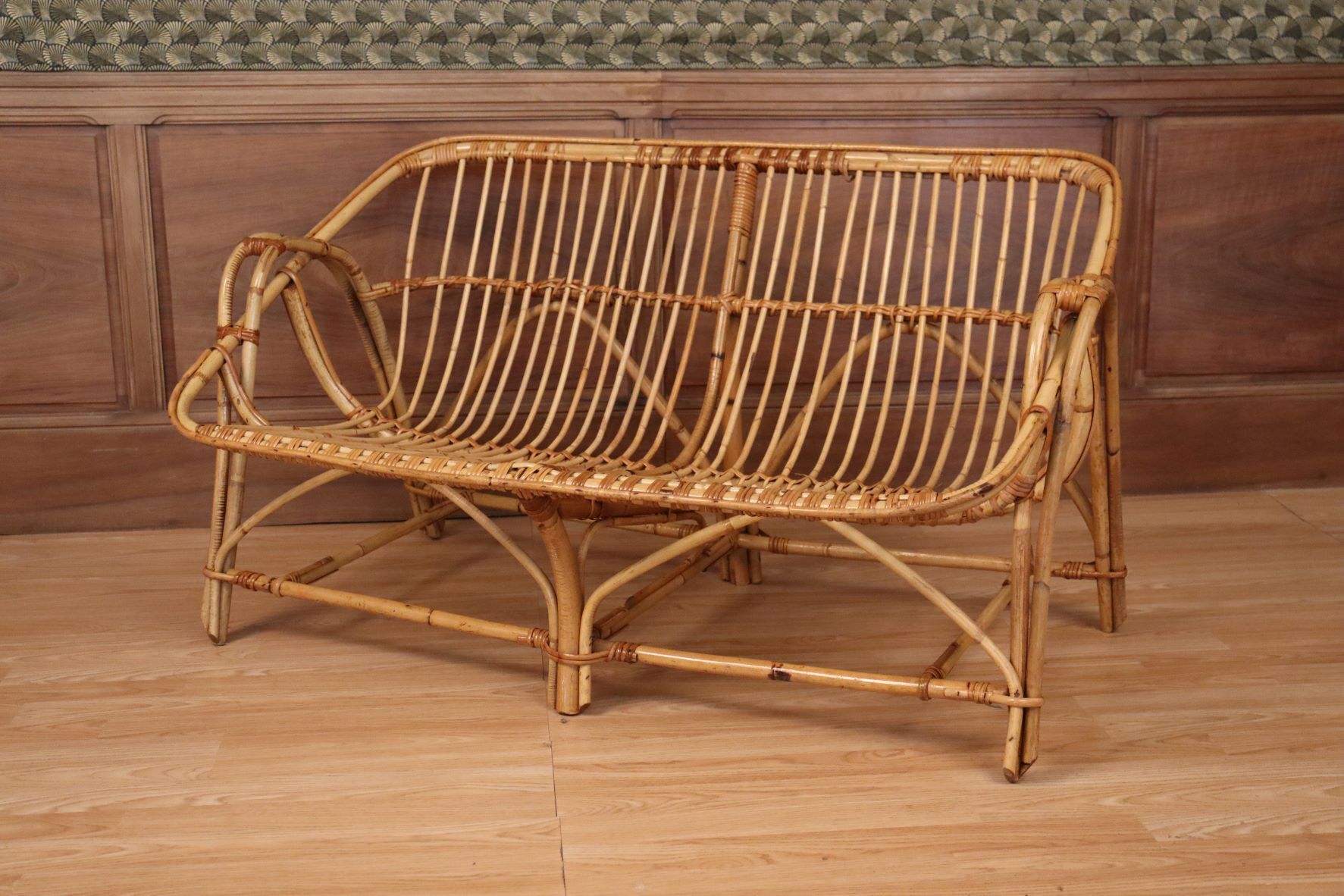 Rattan bench