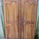Double old wardrobe doors in walnut from around 1900.