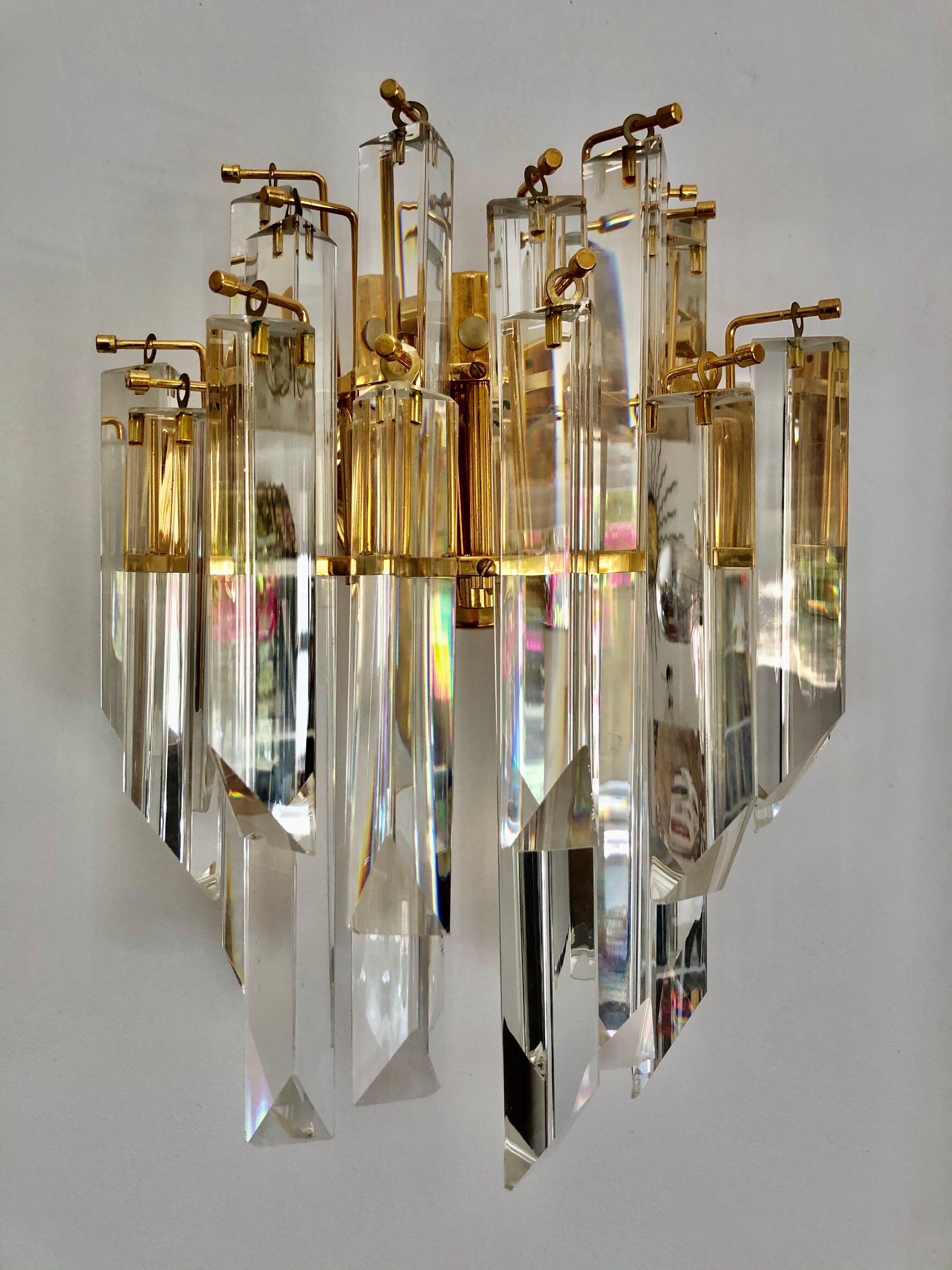 Venini sconce iridescent glass