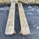 Pair of ancient benches in 19th century oak