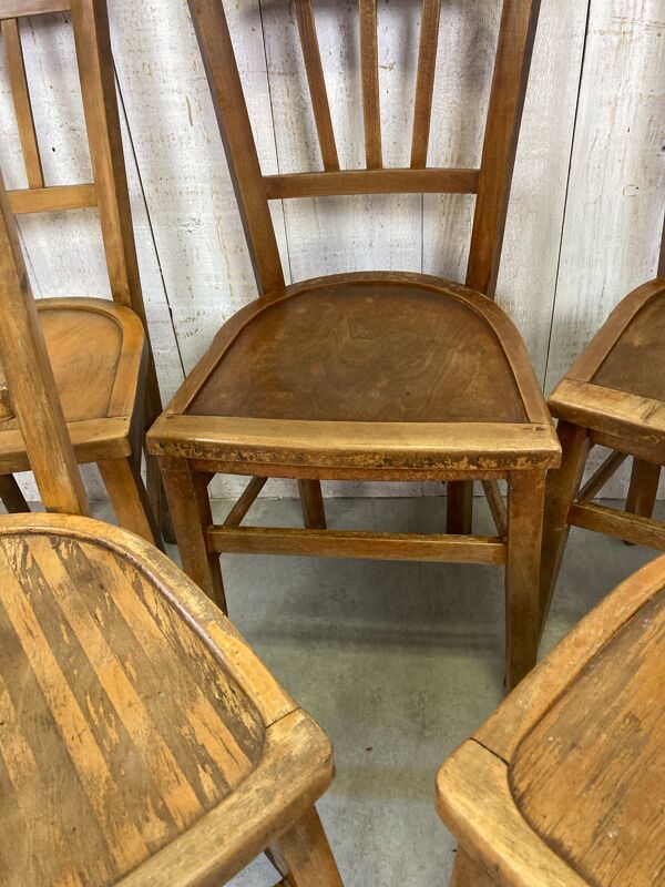 Chaises bistrot dépareillées x5