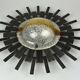 60s 70s Brutalist wall lamp wall light iron & glass by Honsel Leuchten