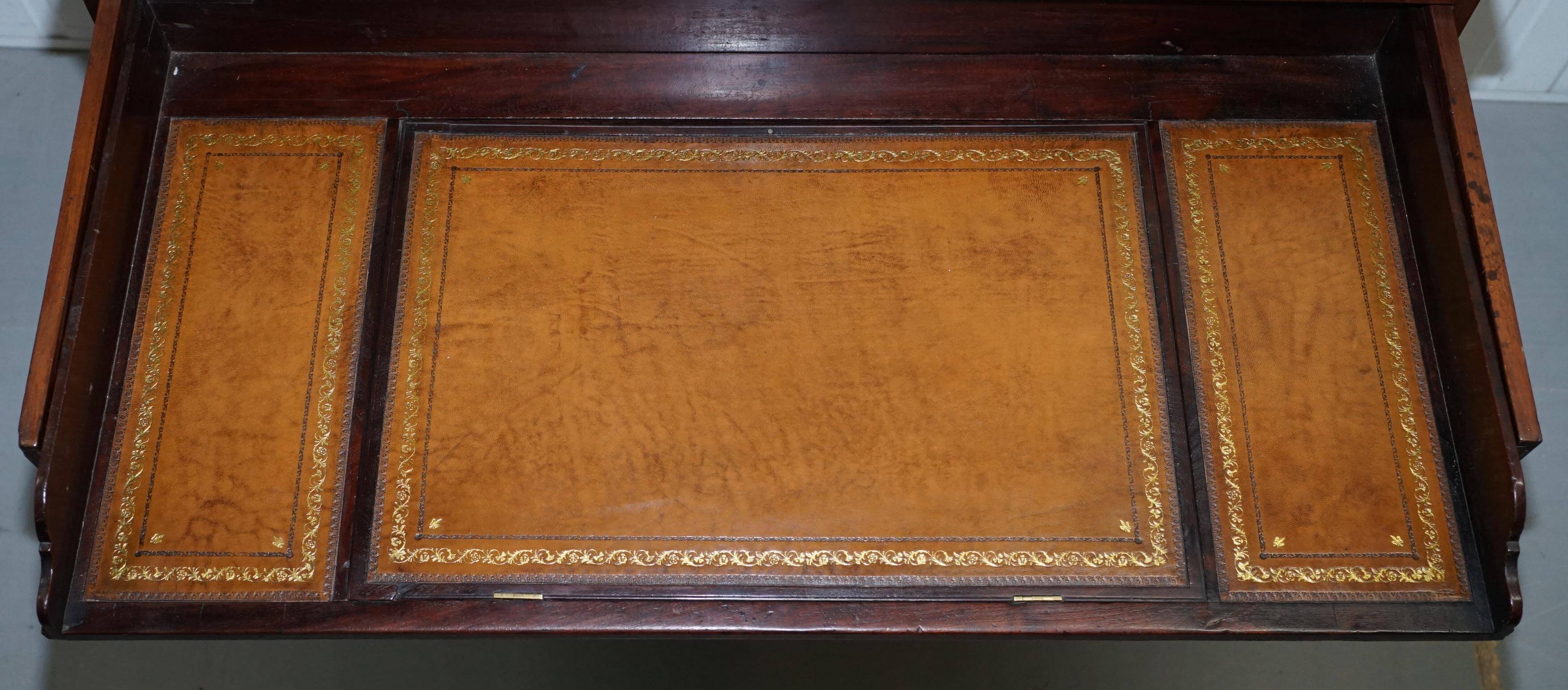 Robert Gillows II 1790 Library Desk Solid Wood with Leather Slope