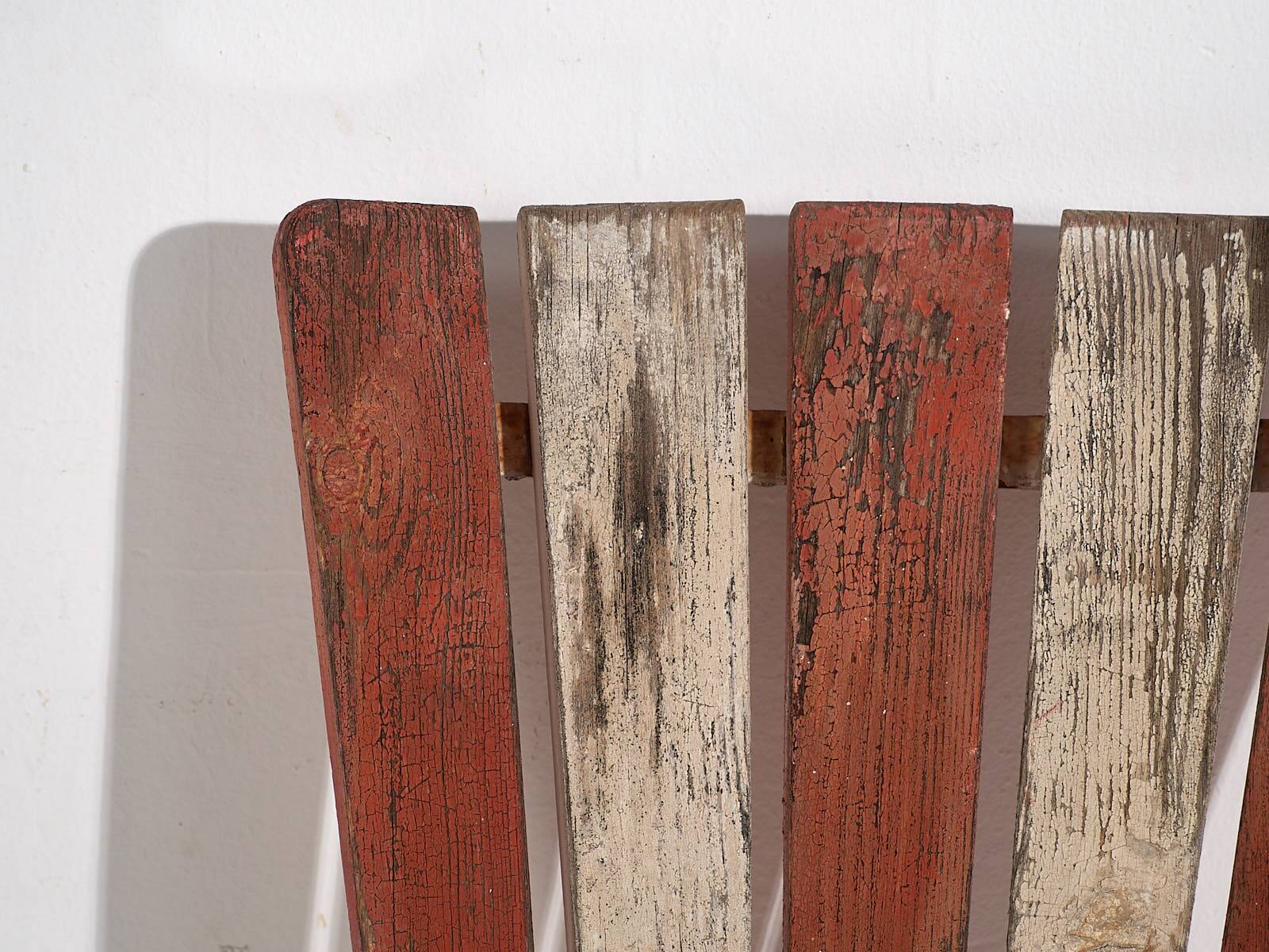 Antique red garden chairs (c.1920). Set of 4 pieces #31