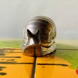 Vintage snail-shaped butter dish - zinc and silver metal - EP Zinc Alloy