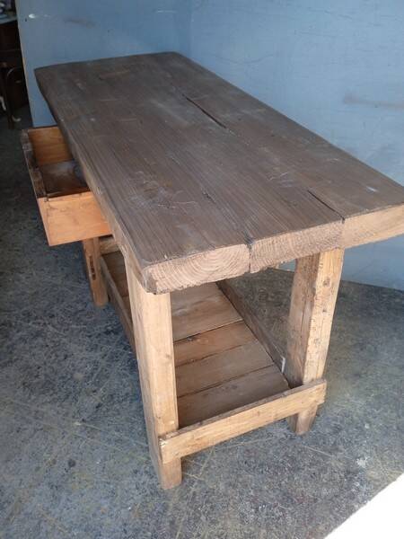 120cm workbench solid wood antique furniture