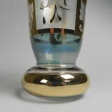Glass vase with gold decorations, Belgium, 1930s